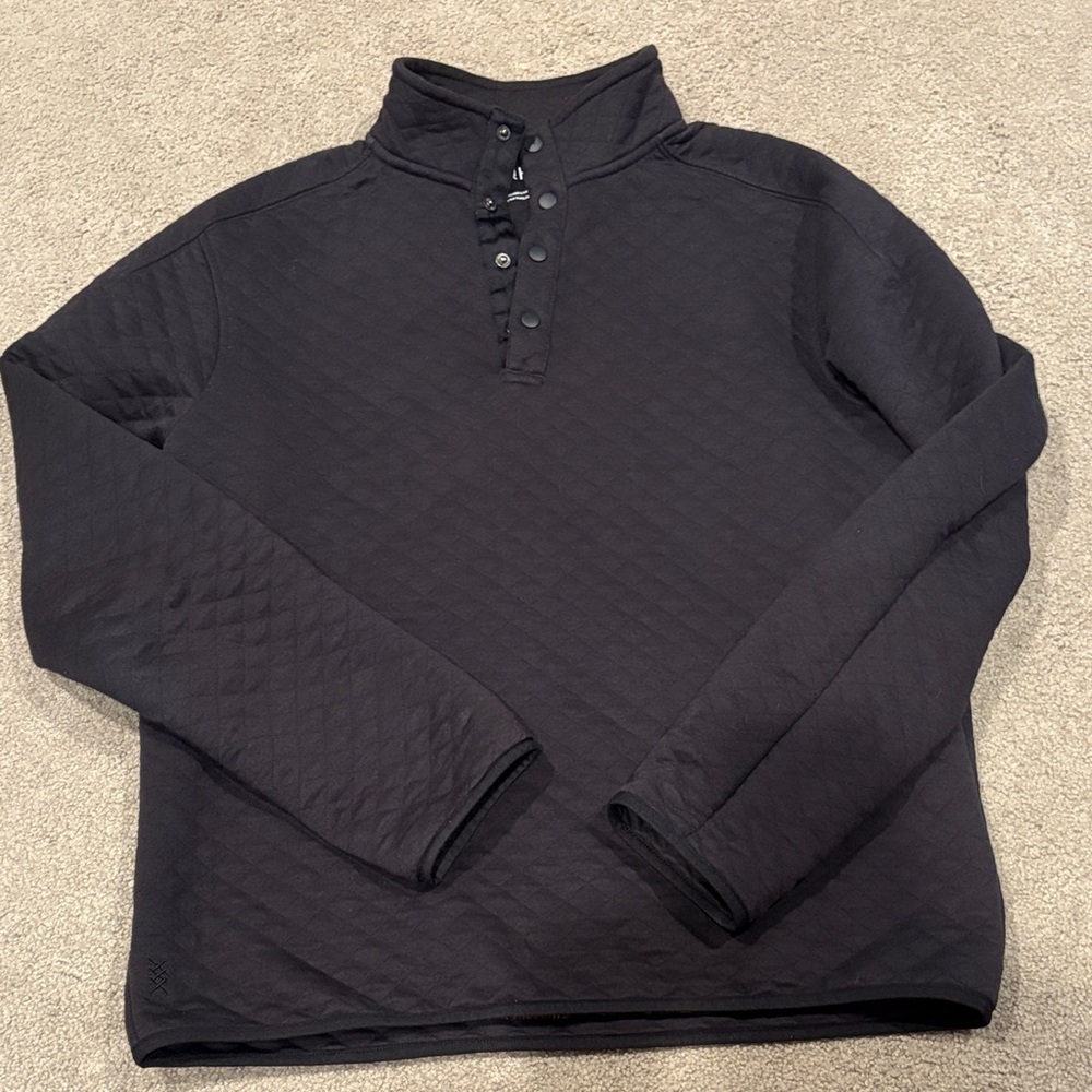 Rhone M black quilted pullover
